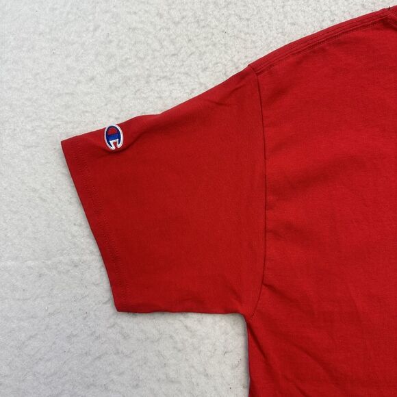 Champion Drury Panthers Shirt Mens Small S Red Black Short Sleeve NWT - Picture 11 of 12